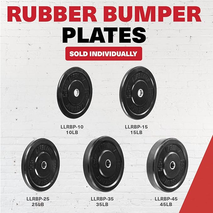Lifeline Rubber Bumper Plate - Multiple Weight Options