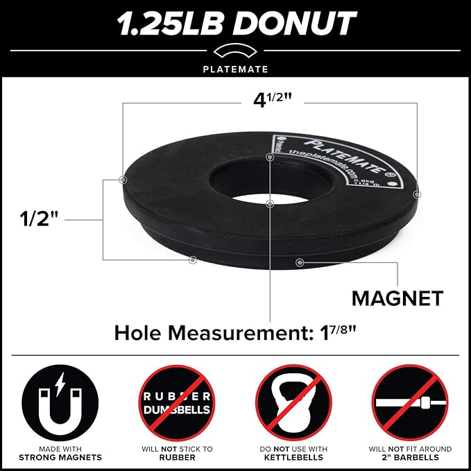 Micro Loading 1.25 Pound Donut Weight Plate - 1 Pair