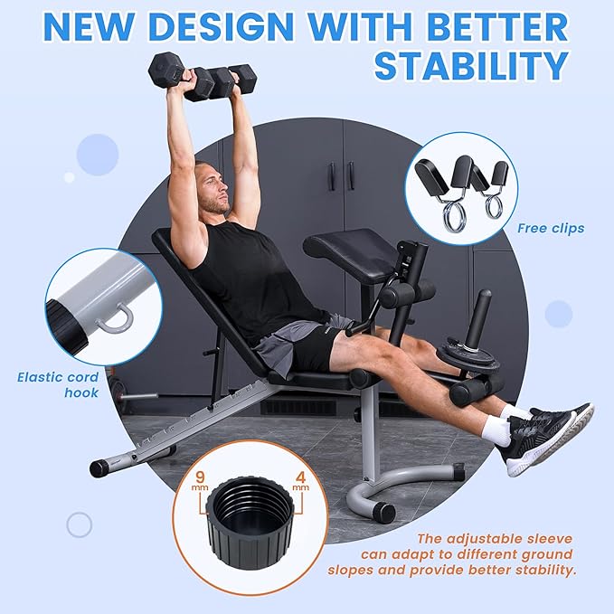 Adjustable Weight Bench Professional Utility Heavy Duty Workout