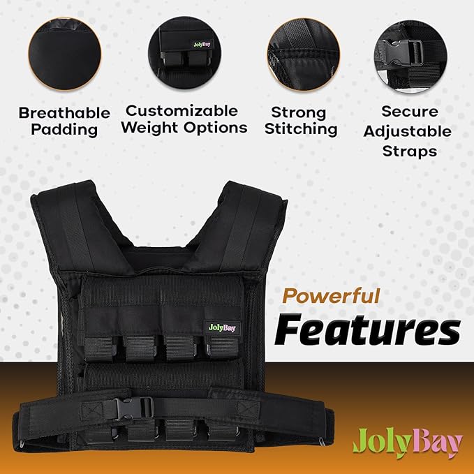 Adjustable Weighted Vest for Men ā 20 LBS | 35 LBS Compact Fitness Vest with Durable Oxford Cloth, Ideal for Running, Cardio, CrossFit, Gym, Core Balance, Posture Support, and Strength Training