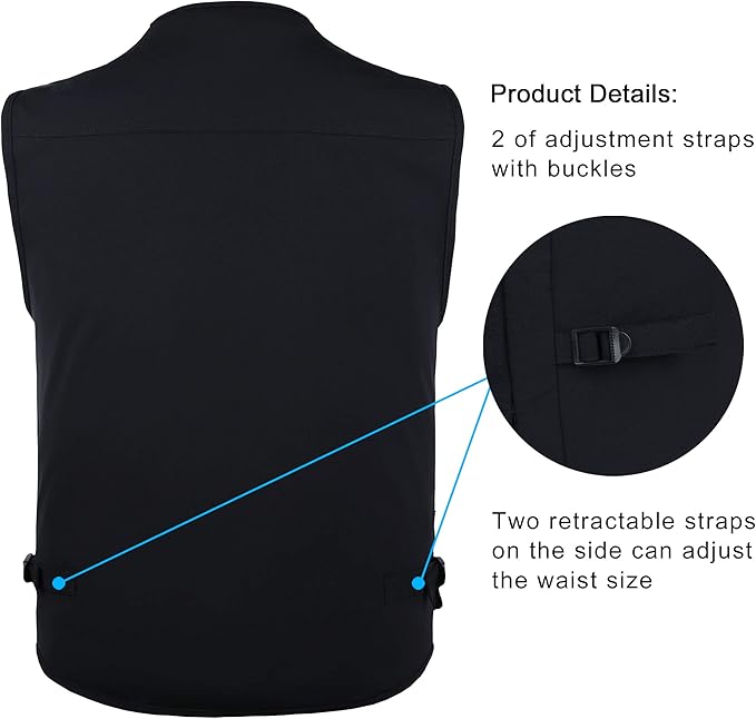Men's Utility Work Hunting Travel Fishing Multi-Pockets Outdoor Vests