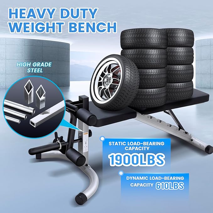 Adjustable Weight Bench Professional Utility Heavy Duty Workout
