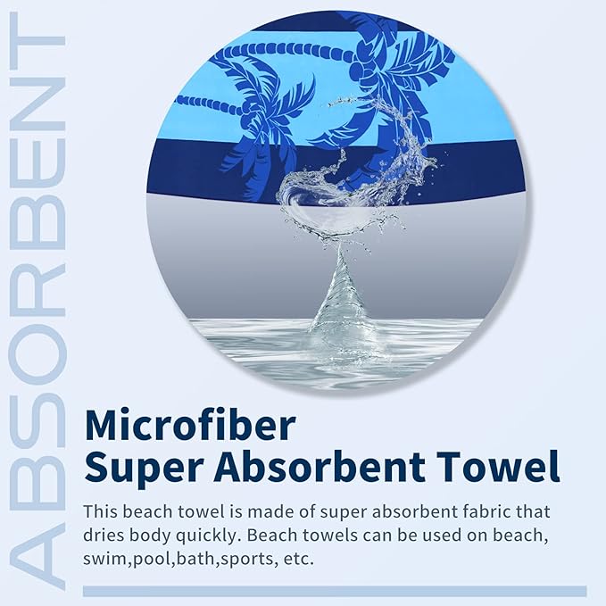 4 Pack Lightweight Thin Beach Towel Oversized 71"x32"
