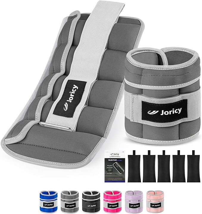 Adjustable Ankle Weights for Women Men 1 Pair 2 4 4 6 6 8 8 10 10 LBS 1-5 LB