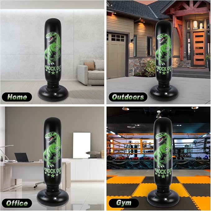 Heavy Punching Bag with Stand Adults Teens,70" Free Standing Boxing Bags,Kickboxing Training Equipment Bags for Men Training Thai Fitness Karate