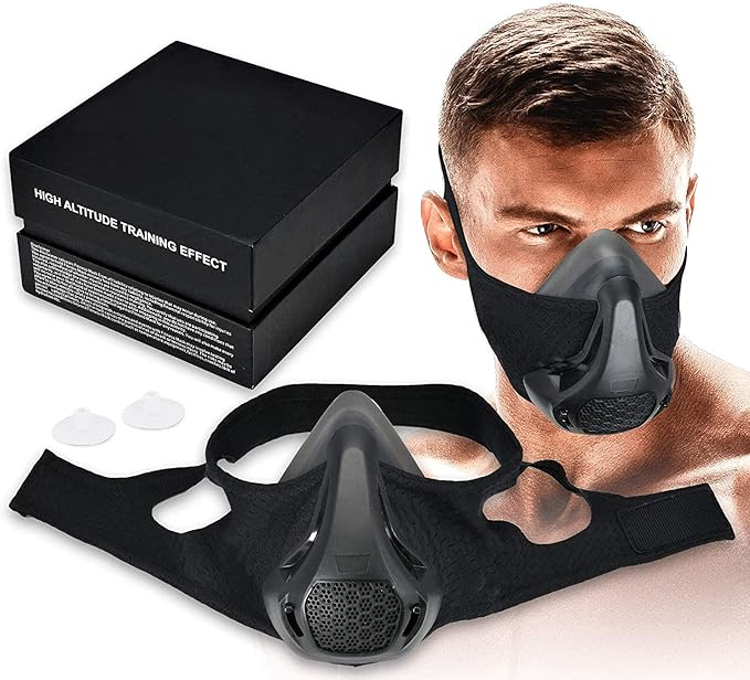 High Altitude Mask, Training Workout Mask Men to Improve Lung Capacity, 24 Level Breathing Resistance Fitness Mask to Upgrade Endurance, for All Sport: Running, Cardio, Cycling, Gym