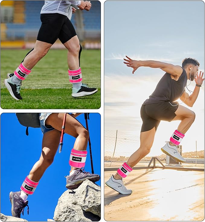Adjustable Ankle Weights for Women Men 1 Pair 2 4 4 6 6 8 8 10 10 LBS 1-5 LB