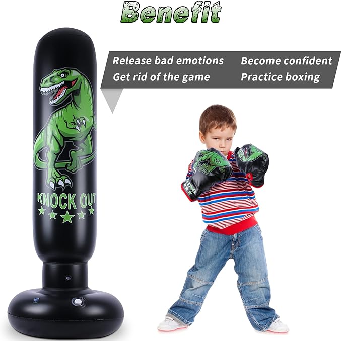 Heavy Punching Bag with Stand Adults Teens,70" Free Standing Boxing Bags,Kickboxing Training Equipment Bags for Men Training Thai Fitness Karate