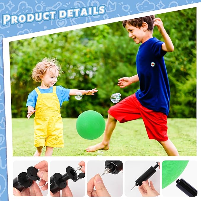 LovesTown Inflatable Playground Ball 8.5 Inch 4 Square