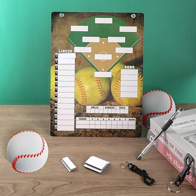 Magnetic Baseball Clipboard for Coaches 60 Lineup