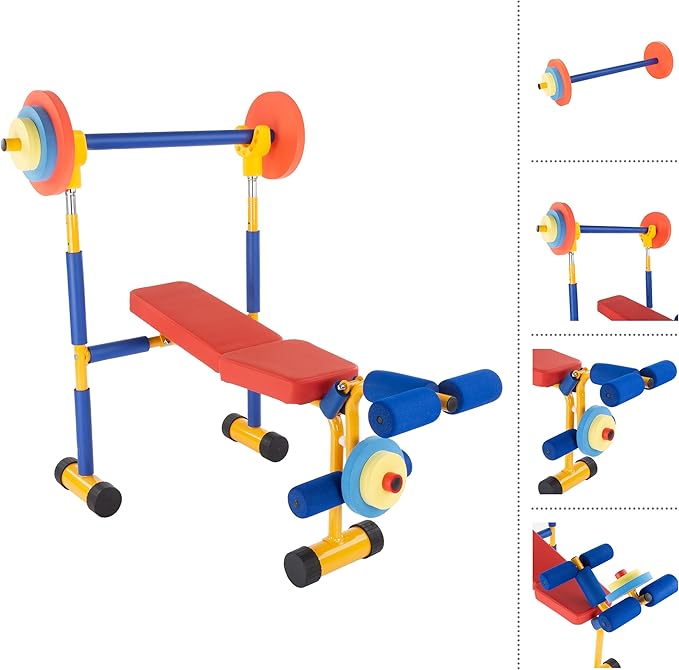Hey! Play! Kids Weight Bench Set - Toddler 3 and
