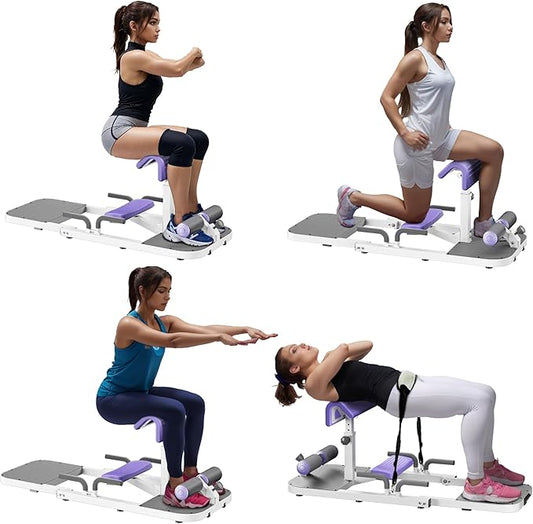 Hip Thrust & Squat Machine for Home – Multi-Function Glute Builder, Leg & Core Strengthening Equipment – Adjustable Sissy Squat, Hip Thrusts, Squat Assist Machine for Home Gym