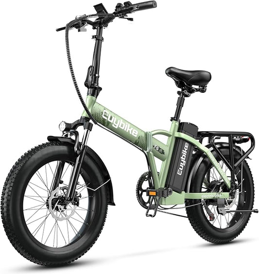 1000W Folding Electric Bike, 48V 20AH Large Removable Battery E Bike, 30+MPH, 80 Miles Max Range, 20" Fat Tire Electric Bike for Adults, Adult Electric Bicycles for Commute Beach Snow