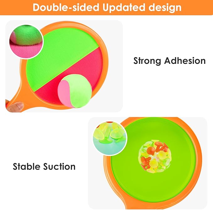 Kids Games Toss Catch Toys : Toss and 6 Paddles 6 Balls 3-12 Toddler 3Pack