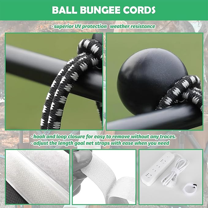 60Pcs Soccer Net Fastener Set 5.9” Ball