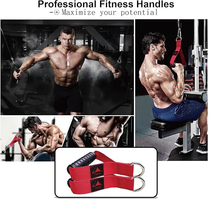 Heavy Duty Gym Workout Handles Attachment for Cable Machine,Resistance Band,Pulley System Home Exercise Equipment, Compatible with Bowflex,Total and Smith, Comfortable and Stronger Grip