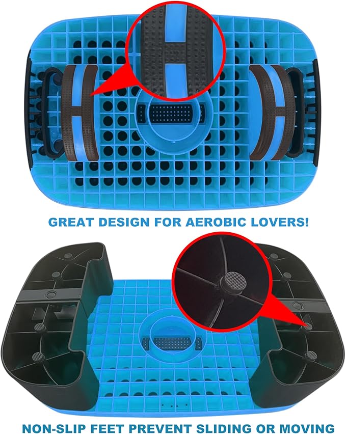 4-In-1 Aerobic Balance Board and Step Up Exercise Platform - Adjustable Multifunctional Balance Board Slant Board, Steppers for Exercise - Home Workout Non Slip Stepper Platform
