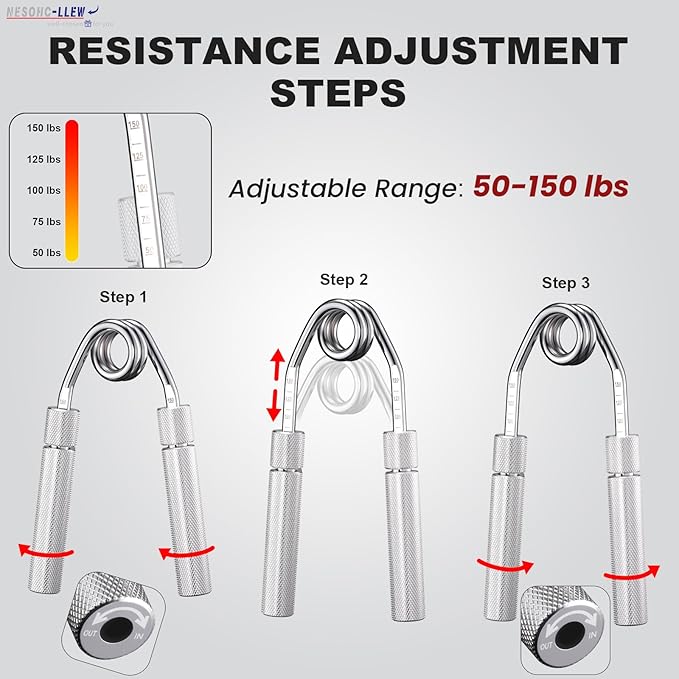 Adjustable Grip Strength Trainer 50-150 lbs