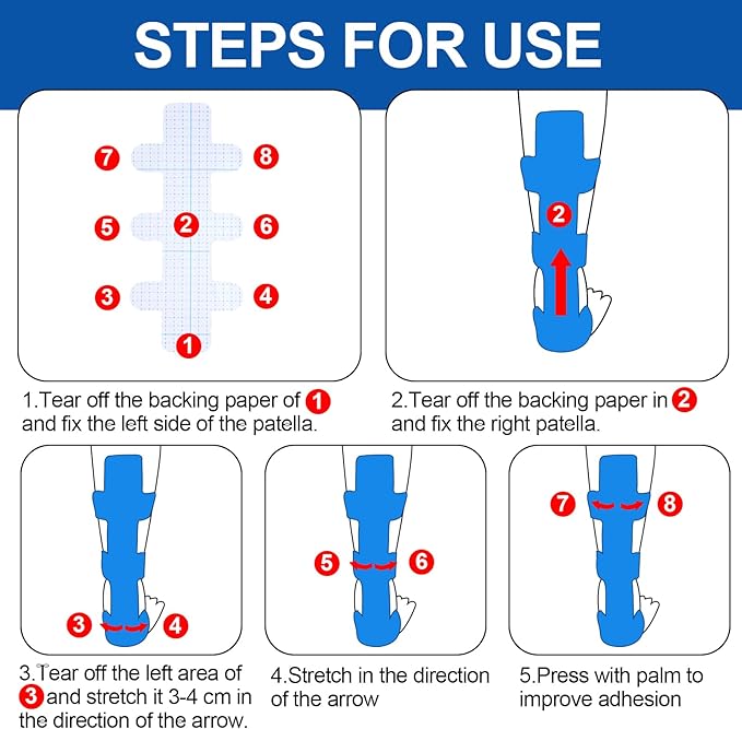 30 Pcs Achilles Tendonitis Kinesiology Tape Precut Achilles Tendon Ankle Tape Latex Free for Sprained Ankle Relief Muscle Support Foot Pain Athletic Sport(Blue)