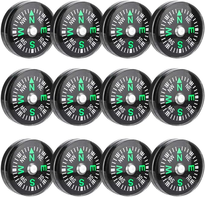 20mm Pocket Compass Lightweight Button Compass Camping for Hiking