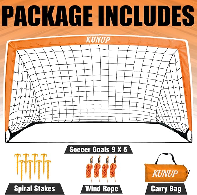 Kids Soccer Goal for Backyard 5×3, 6×4, 6×4, 9×5FT 9×5FT Easy