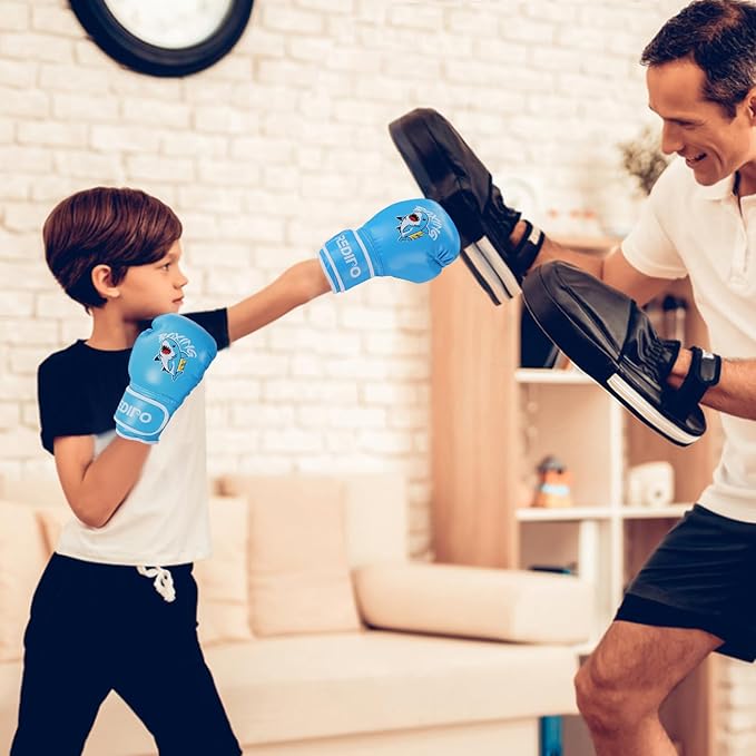 Kids Boxing Gloves, Youth Boxing Training Gloves for Kids 3-9 Year Boys and Girls, 4&6OZ Fighting Gloves, Punching Bag Kickboxing Thai Mitts MMA Training Sparring Gloves
