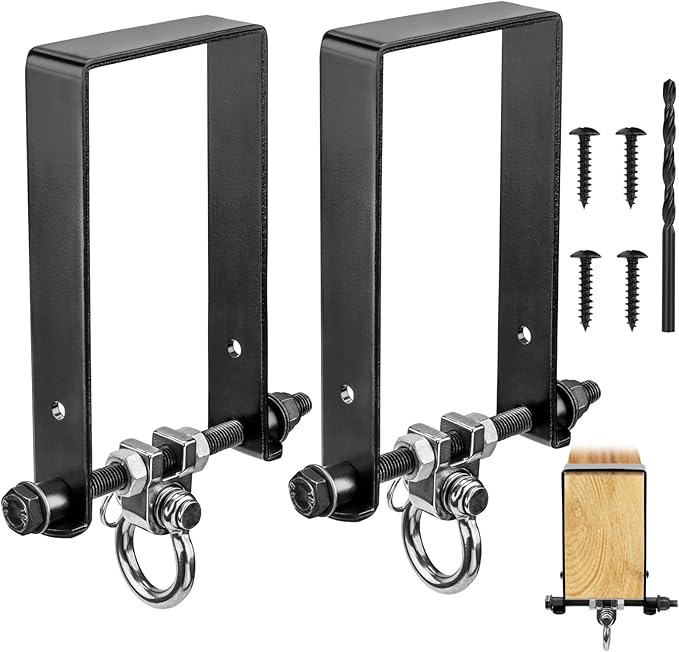 Heavy Duty Swing Hangers, Wooden 180° Swing Set Accessories Hammock Capacity Playground Hammock Chair Rope, Sandbag Porch, Hanging Heavy Punching Bags
