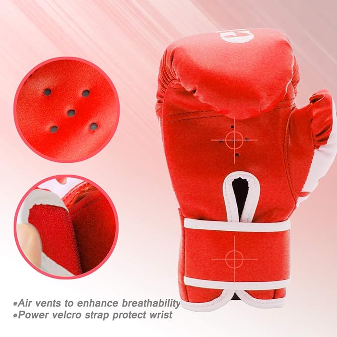 Kids Boxing Gloves 4oz 6oz 8oz Punching Gloves for Kids Youth Traning Gloves for Punching Bag Kickboxing Sparring Muay Thai MMA Fight Gloves