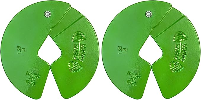 Micro Gainz Dumbbell Fractional 1.25lb Weight Plate, Ideal for Micro Loading, (Choose Color) 2 Piece Fractional Weight Plates, Designed for Dumbbell Training, Made In USA