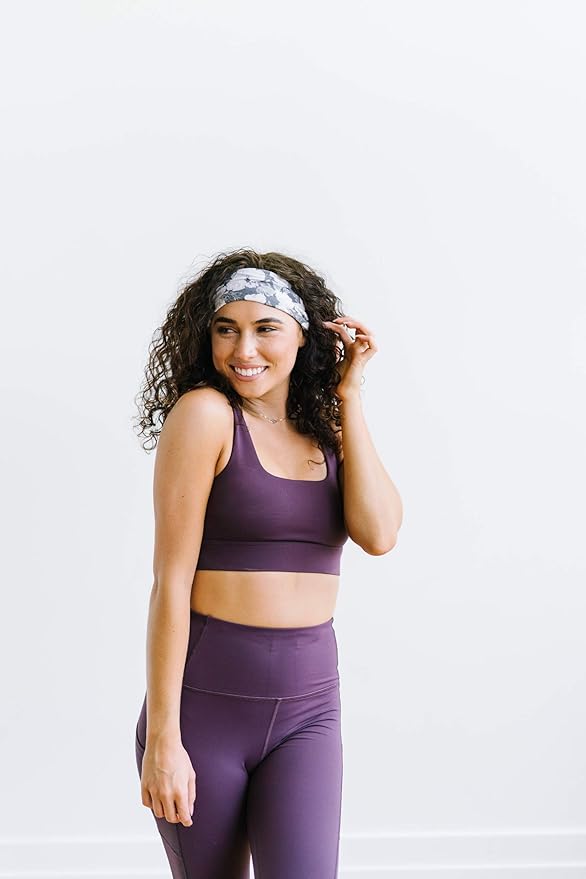 Maven Thread Headbands for Women - Wide Sports Headband for Running, Exercise, Gym, Athletic Workouts and Yoga, 4" Thick Non-Slip Sweatbands, 2Pack
