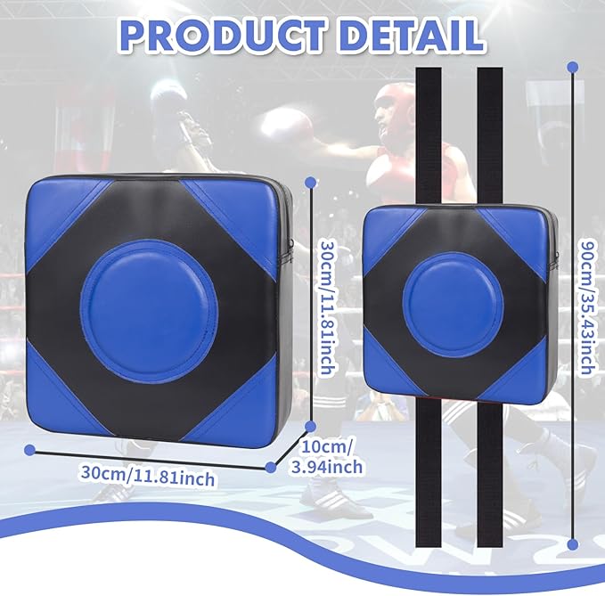 LuiceABC Wall Punching Boxing Pad, Wall Focus Target Foam, Boxing Fitness Wall Punch Bag, Leather and High Elastic Sponge Bag for Sports Training, Adjustable Height