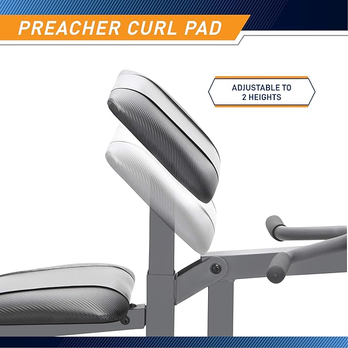 Marcy Standard Weight Bench Incline with Leg Developer MD-389
