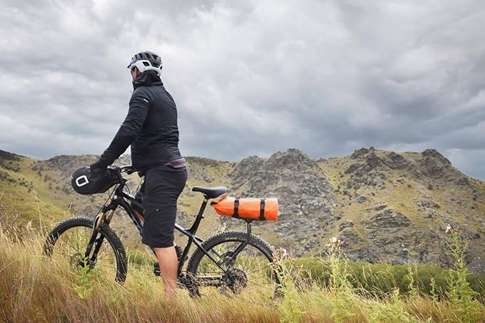 AEROE Rear Bike Rack, Easy Install & Use, Fits All Mountain Bikes incl. E MTB, Gravel Bikes, Road Bikes and Electric Bikes, Bike Cargo Rack Can Carry Any Type of Luggage, Dry Bag or Tent up to 35lbs