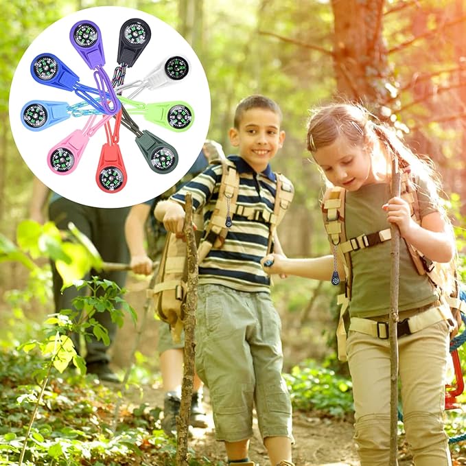 Mini Compass for Kids Compass Keychain,Button Compass Bulk