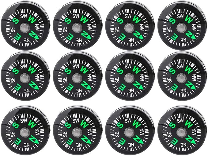 20mm Pocket Compass Lightweight Button Compass Camping for Hiking