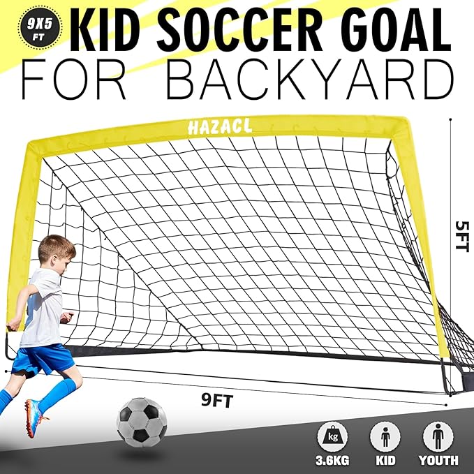 Kids Soccer Goal for Backyard 9x5 FT