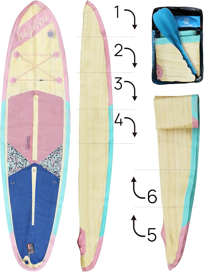 Highpi Inflatable Stand Up Paddle Board for Youth and Adults – Wide Sup with Premium Accessories, Blow Up Paddleboard for Surfing, Fishing, Yoga & More