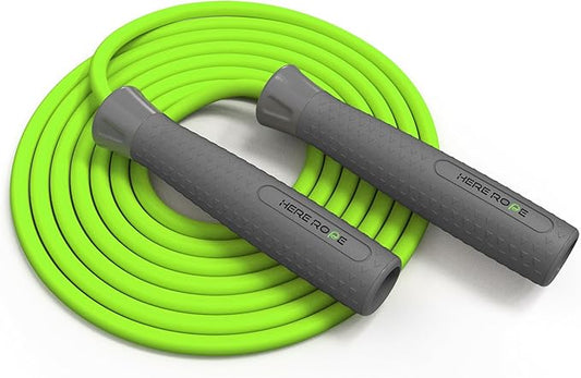 HEREROPE Jump Ropes for Fitness, Adjustable Jump Rope for Women Men, Weighted Speed Rope with 7mm PVC Skipping Rope, No-Slip Grip, Ball Bearing, Great for Speed, Cardio & Tricks, Strength Boxing