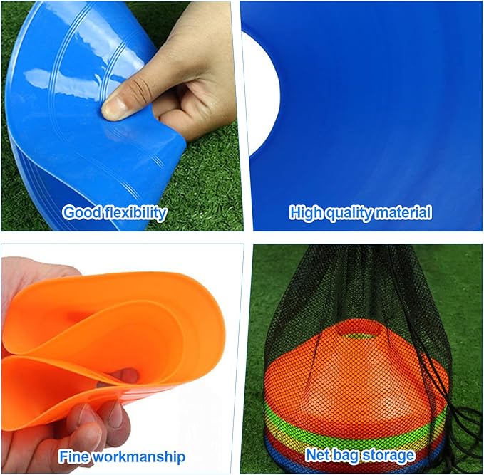 20 Pcs Soccer Cones for Training,Heavy-Duty Sports Cones Adult(5 Colors)