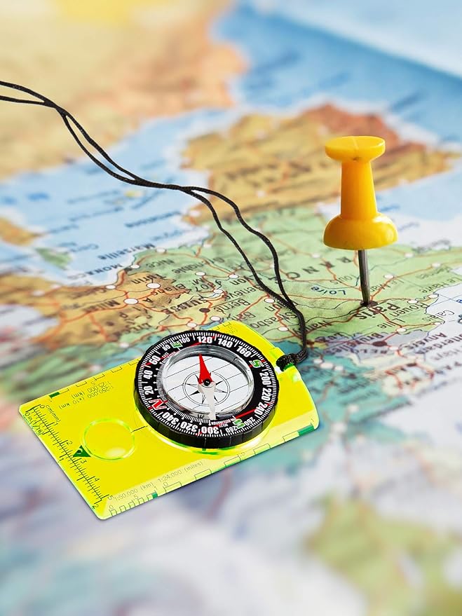 4 Pieces Orienteering Compass Hiking Backpacking Compass Scouts