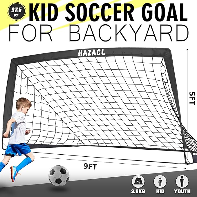 Kids Soccer Goal for Backyard 9x5 FT
