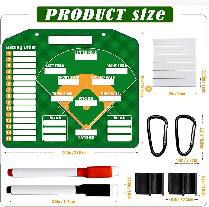Magnetic Baseball Lineup Board,Baseball Lineup Cards Baseball Lineup 40 Sheets