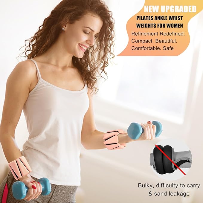 Adjustable Wearable Wrist Weights for Women and Man 2 (1lb (1lb Each)