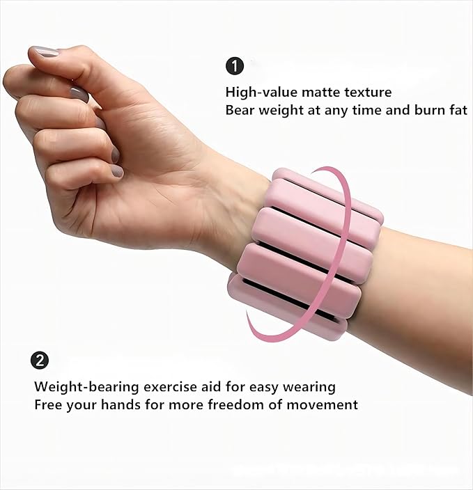 Adjustable Wrist & Ankle Weights for Women and Men 2 (1Lb (1Lb Each),