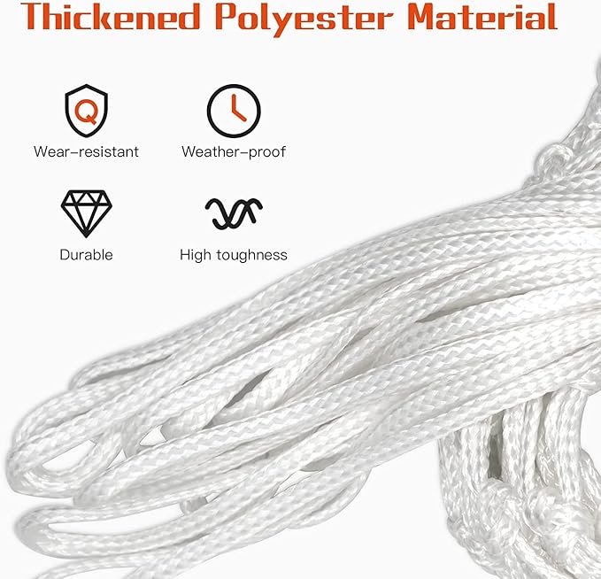 2Pcs Heavy Duty Basketball Net Replacement Fits Standard 12 Loop