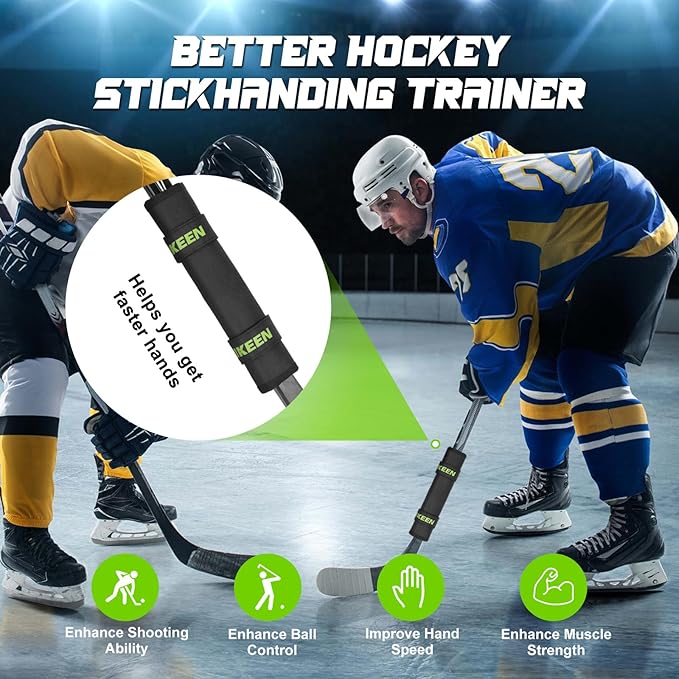 Hikeen Professional Hockey Stick Weight,Adjustable 4-16 Ounces Weights Training Aid,Anti-Slip Durable Hockey Stick Weight for Stick Speed, Timing and Puck Control