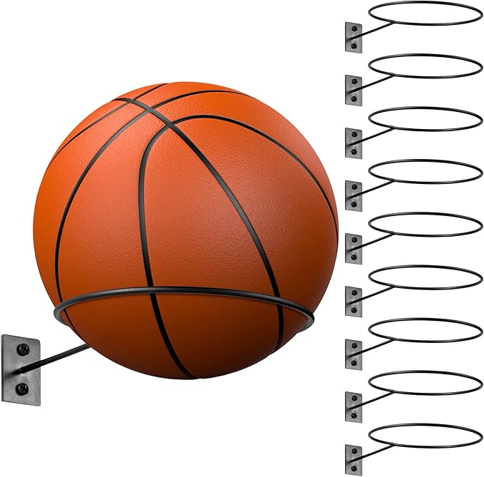 Lounsweer 10 Pcs Ball Holder Wall Mount Display