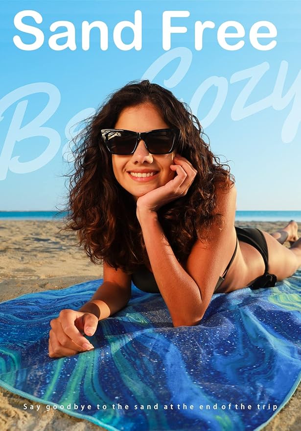 Microfiber Lightweight Beach Towel Sand Free Quick Dry