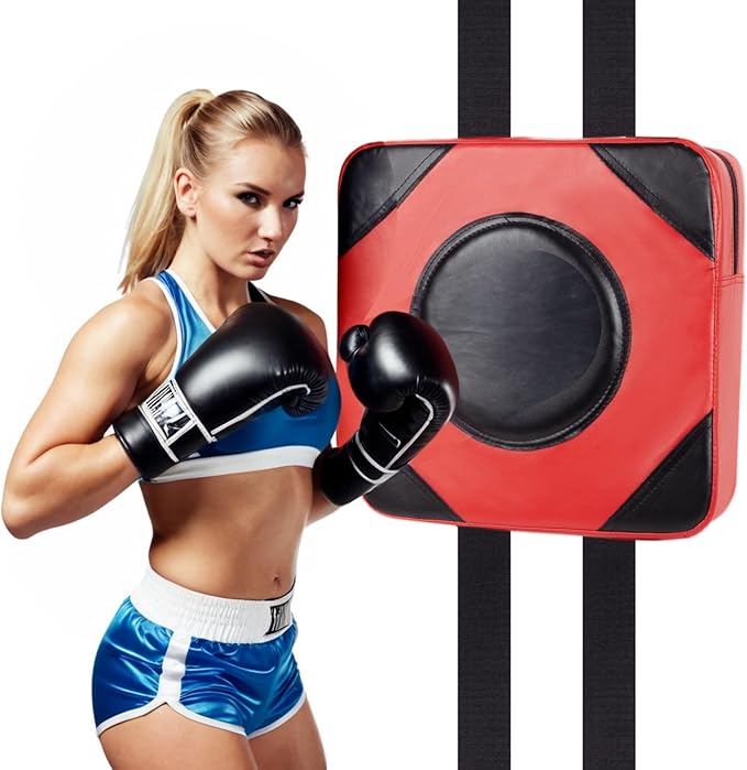 LuiceABC Wall Punching Boxing Pad, Wall Focus Target Foam, Boxing Fitness Wall Punch Bag, Leather and High Elastic Sponge Bag for Sports Training, Adjustable Height