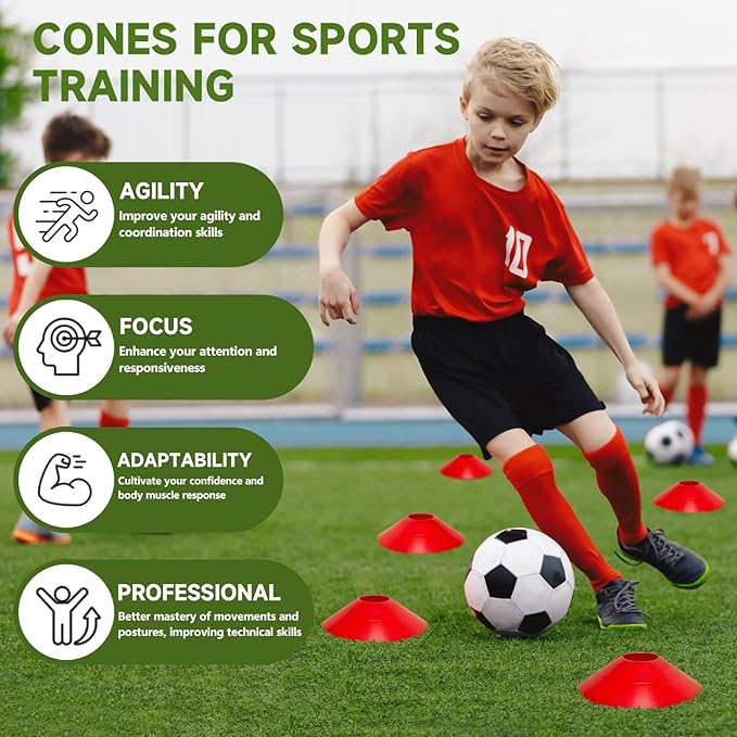 35 PCS Agility Soccer Cones for Training